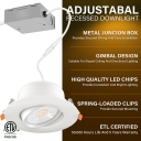 Gimbal Recessed Down Light - 4inch - 1Pack